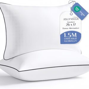 Pillows Standard And Full Size, Hotel Collection Bed Pillows For Side, Back, And Stomach Sleepers, Fluffy And Supportive, Down Alternative Microfiber Filled Pillows, Available In 2 Pack & 4 Pack